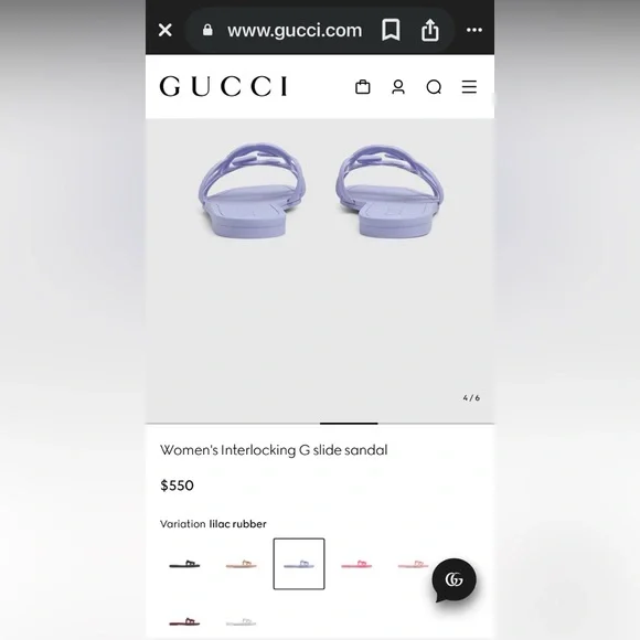 ๐ฅGUCCI ๐Women's Interlocking G slide sandal-IN GUCCI NOW @$550! Gorg! Sz 38/8 - Picture 4 of 16